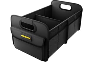 MIKKUPPA Car Trunk Organizer - 70L Collapsible Trunk Organizer for Groceries, Car Storage Organizers for SUV Auto Truck Van with Non Slip Bottom (Black)