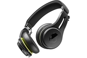Skullcandy Icon ANC Wireless On-Ear Bluetooth Headphones, Active Noise Cancelling, 60 Hours Battery, Sweat Water Resistant, Foldable Durable Travel Ready, Microphone for iPhone Android - True Black