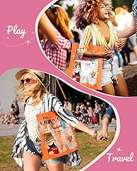 Miss Adola Aesthetic Canvas Tote Bag with Pattern