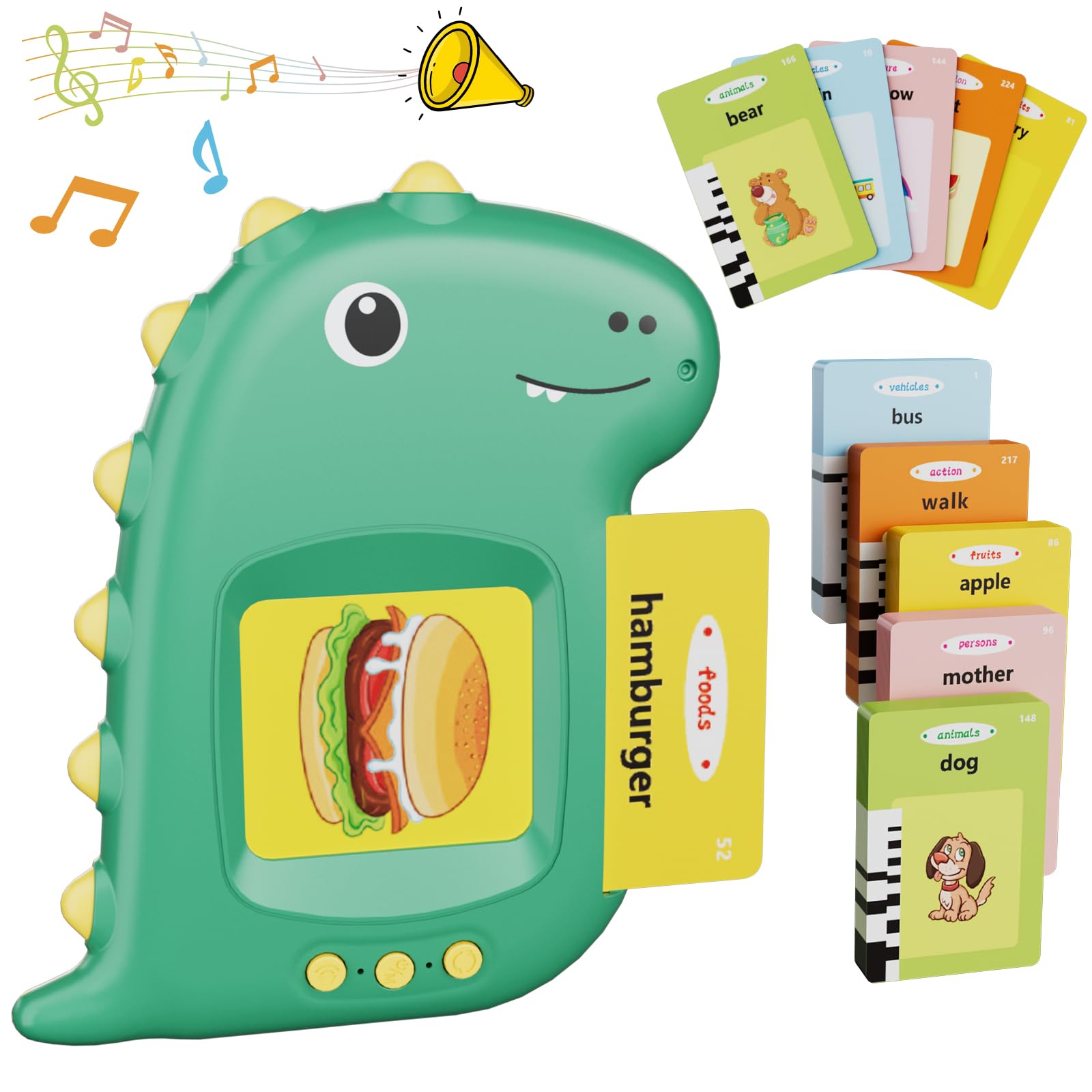 Talking Flash Cards for Toddler, Electight Sensory Toys for Autism, Learning Educational Resources Montessori Toys with 224 Words, Interactive Toys Birthday Gift for Kids Age 2-6