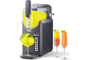 RELEXNOW Slushie Machine No Ice Needed, 88 oz Slushy Machine for Home, Professional 6 in 1 Frozen Drink Maker with Self-Cleaning for Margaritas, Frappés, Milkshake and More