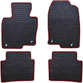 Ucaskin Car Floor Mats Custom Fit for Mazda CX 5 CX-5 SUV 2025 2024 2023 2022 2021 2020 2019 2018 2017 Odorless Washable Rubber Foot Heavy Duty Anti-Slip All Weather Car Floor Liner-Red