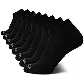 Nautica Mens Quarter Socks - 8 Pack Soft Cushioned Athletic Stretch Performance High Quarter Cut Ankle Socks for Men