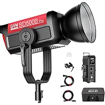 GVM Snooter Spot Optique Conique Avec Objectif De Projection à 40°, 30 Gobos Et 5 Filtres De Couleur, Mise Au Point Réglable, Bowens Mount Snoot Pour Studio, Lampes Vidéo LED Jusqu'à