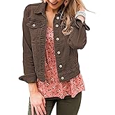 LookbookStore Women's Basic Long Sleeves Button Down Fitted Denim Jean Jackets