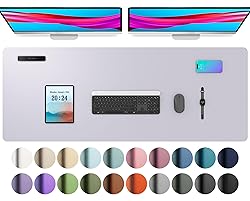 Aothia Large PU Leather Desk Pad Protector