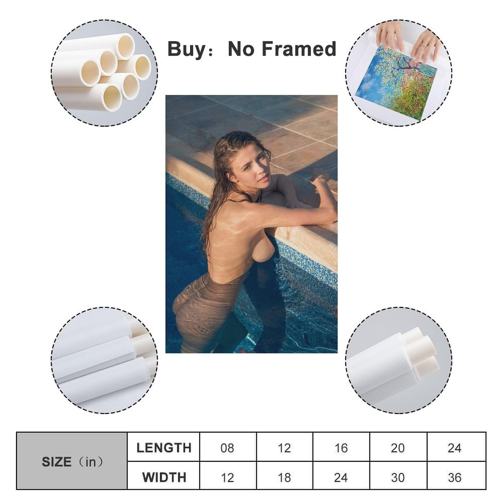 Fangool Sexy Mila Azul Boobs Porn Star Poster For Room Aesthetic And Bedroom, Canvas Art Poster