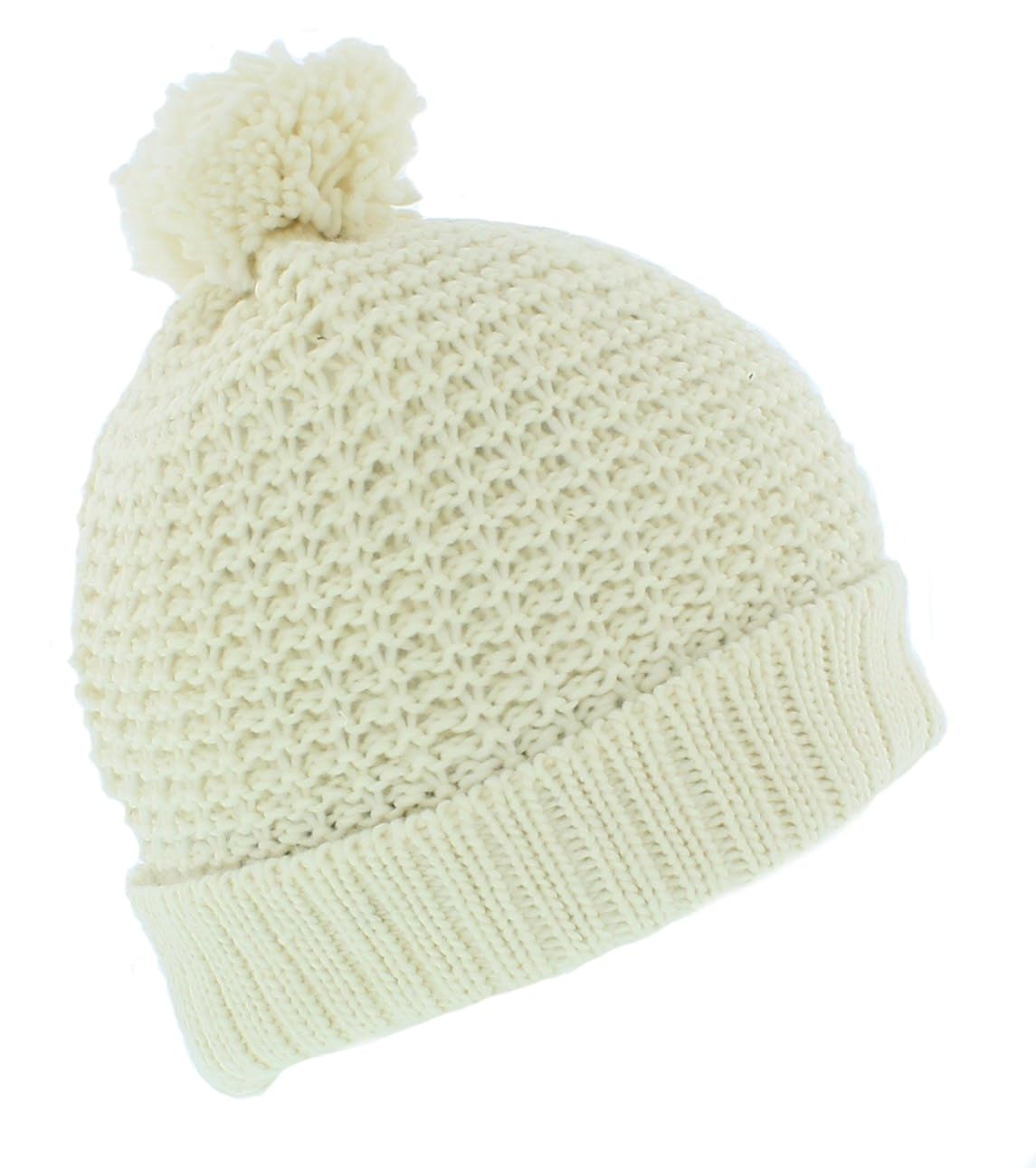 ladies grey bobble hat