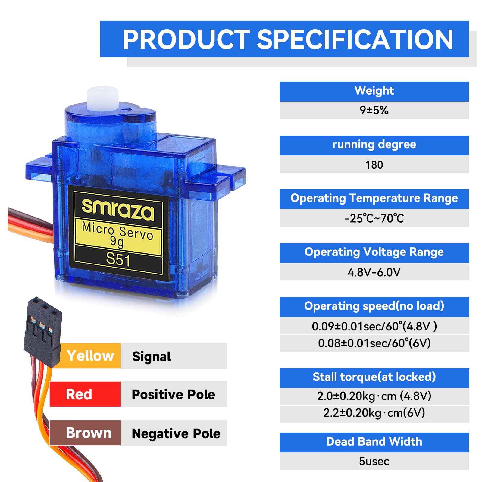 Mua SG90 9g Micro Servo Motor : Mini Servos for RC Robot/Car/Plane ...