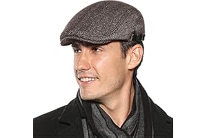 Happy Cherry Men's Flat Top Newsboy Hat Adjustable Lightweight Cap