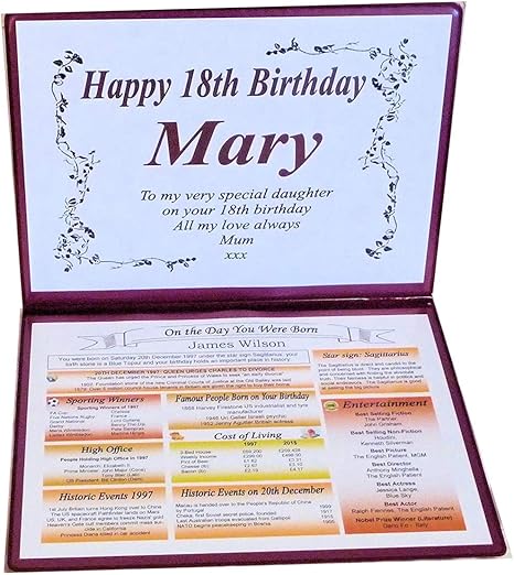 special gifts for 18th birthday girl