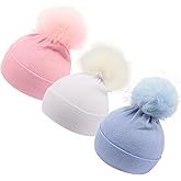 Newborn Hat for Baby Girls Infant Pom Pom Beanie Kid Winter Hats Toddler Cap Infant Warm Beanies Caps for Baby Boys