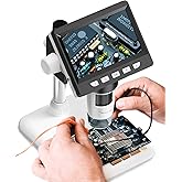 4.3" Digital Microscope for Adults, SKYEAR Coin Microscope1000X Magnification with 8 Ajustable LED Fill Lights, USB Microscop
