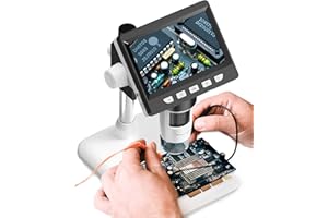 4.3" Digital Microscope for Adults, SKYEAR Coin Microscope1000X Magnification with 8 Ajustable LED Fill Lights, USB Microscope for Windows/MacOS, Coin Collection Supplies