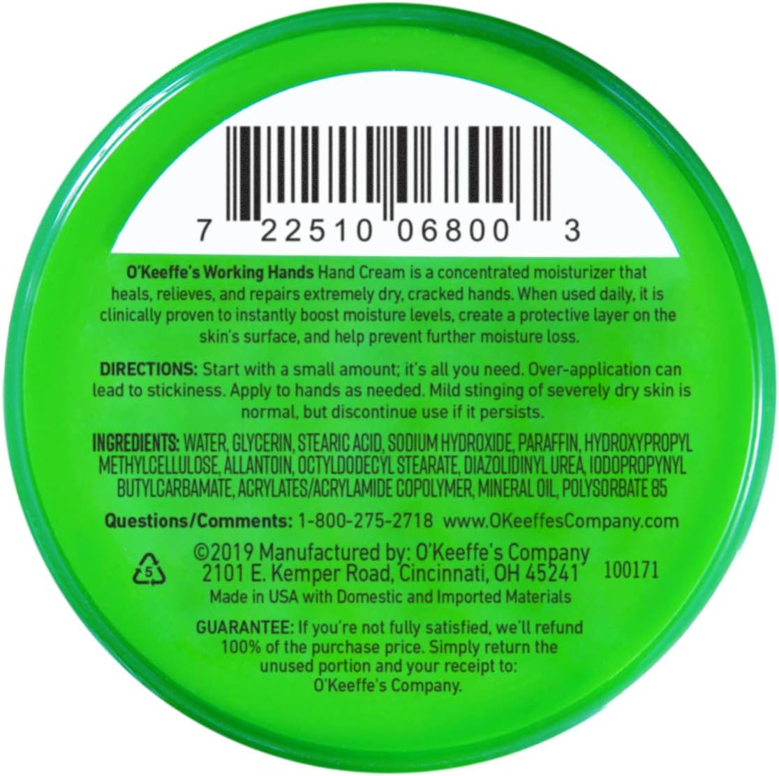 O'Keeffe's K0680001-2 Working Hands Hand Cream in Jar (2 Pack), 6.8 oz - - 