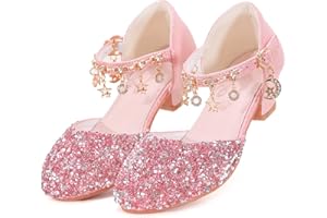 Longitudinalhorse Princess Dress Up Shoes - Cinderella Heels for Little Girls