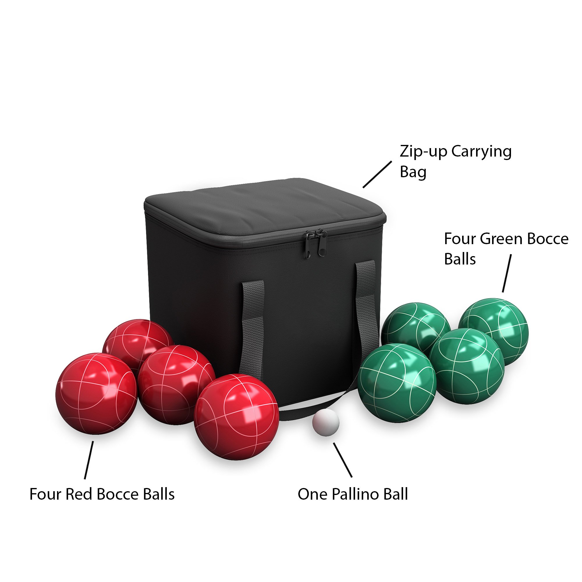 Bocce Ball Set Outdoor Family Bocce Game for Backyard, Lawn, Beach