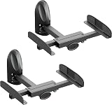 mahara Black Universal Speaker Mounts Pair, Swivel Tilt, 145-320mm view 1