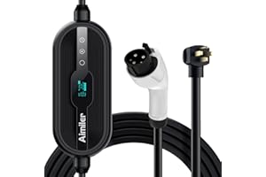 AIMILER Level 2 240V / 32A Electric Vehicle (EV) Charger Portable Indoor/Outdoor Electric Car Charging Station, NEMA 14-50 Plug, for SAE-J1772 Electric Vehicles w/WiFi APP