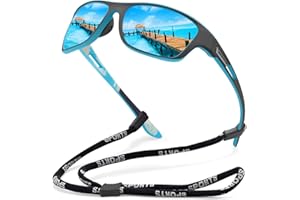 KUGUAOK Sports Polarized Sunglasses for Men Fishing Cycling Running Sun Glasses Lightweight Frame UV Protection Goggles