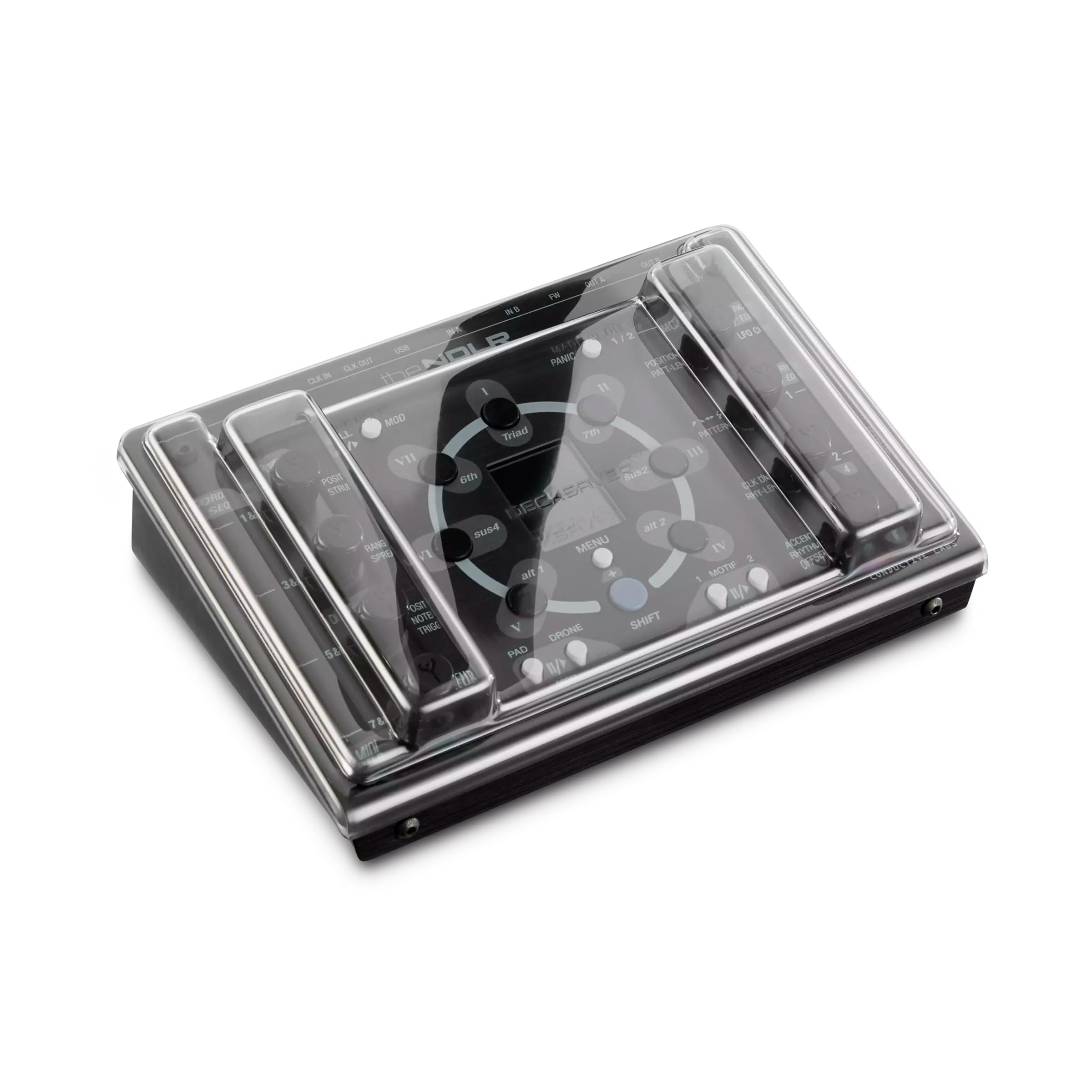 Decksaver Cover for Conductive Labs NDLR - Super-Durable Polycarbonate Protective lid in Smoked Clear Colour, Made in The UK - The Producers' Choice for Unbeatable Protection