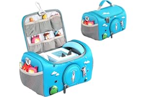 OUKNAK Carrying Case for Toniebox Starter Set, Storage Carrier Bag for Toniebox Audio Player Carrying Box for Toniebox Accessories Travel Carrying Bag for Toniebox (Blue)