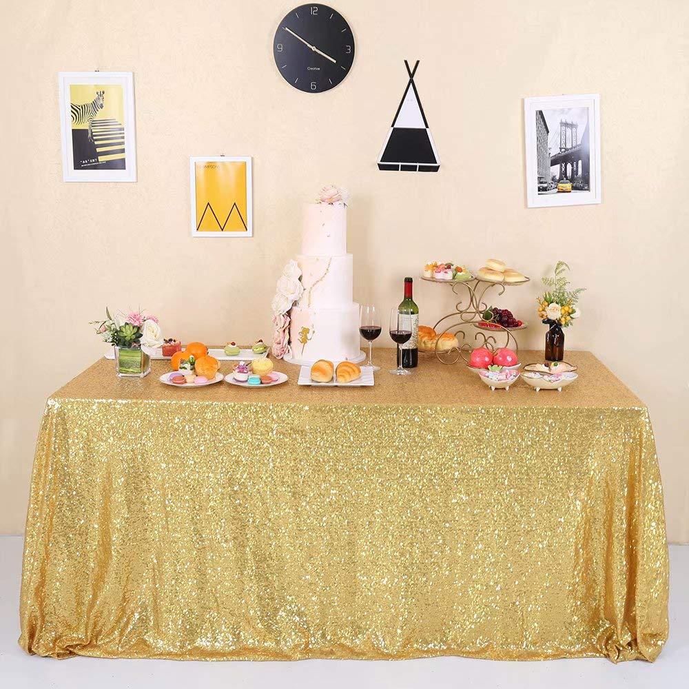 Best sparkly gold table cloth