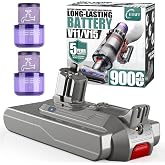 EGR 9000mAh V11/V15 Battery Replacement Compatible with Dyson | 25.2V Li-ion Battery for V11 Extra/Absolute/Animal/Torque Drive/Outsize/SV15/SV22/970425-01 Vacuum (Not for Screw-in Models)