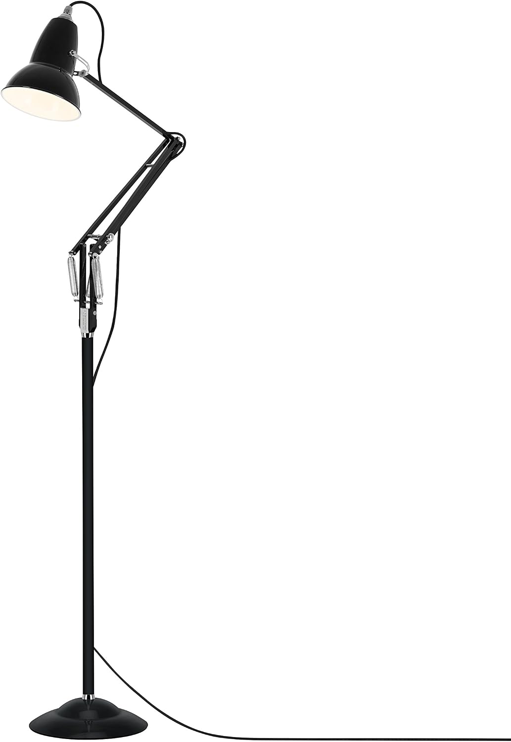 ANGLEPOISE Original 1227 Floor Lamp, Jet Black, Ideal Living Room or Reading Lamp, Braided Colour Cable - Image 4