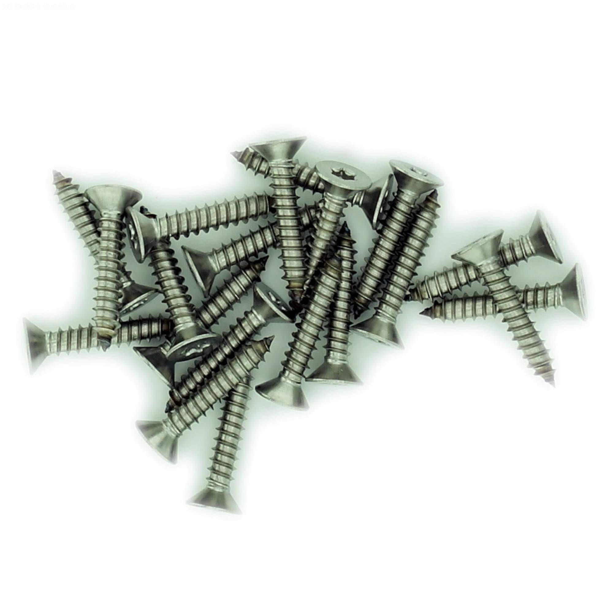 No.10 x 1.775 (4.8mm x 45mm) TX Countersunk Self-Tapping Screw - Stainless Steel (A2) (Pack of 20)