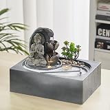 BTGGG Buddha Water Fountain LED Lights Tabletop Indoor Outdoor 29x21x22cm view 5