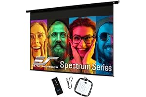 Elite Screens Spectrum, 84-inch 16:9, 4K Home Theater Electric Motorized Drop Down Projection Projector Screen, ELECTRIC84H