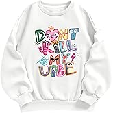 Zoemghc Cute Sweatshirts for Teen Girls Graphic Preppy Aesthetic Sweatshirt Teens Funny Letter Print Hoodie Pullover Tops
