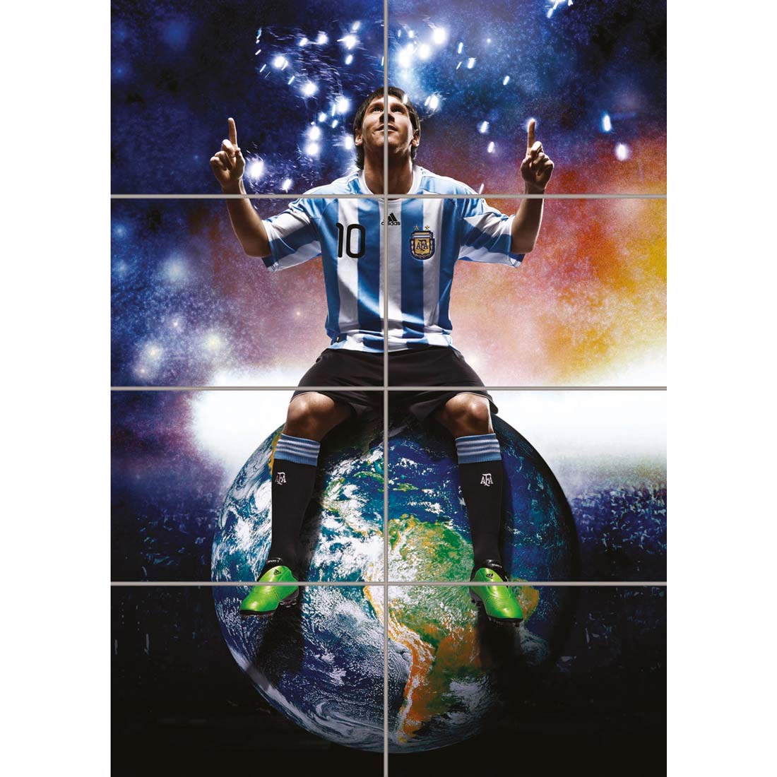 Doppelganger33 LTD Barcelona Lionel Messi Football Wall Art Multi Panel Poster Print 33x47 inches
