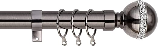 Viceroy Bedding Bling Ball Extendable Curtain Pole Includes Pair