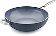 GreenPan Paris 12.5 Inch Ceramic Non-Stick Wok, Gray -