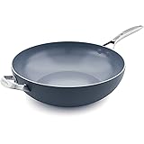 GreenPan Paris 12.5 Inch Ceramic Non-Stick Wok, Gray -