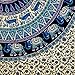 Hippie Elephant Mandala Tapestry, India Tapestry Wall Hanging, Twin Size Bedspread Bedding, Boho Dorm Decor