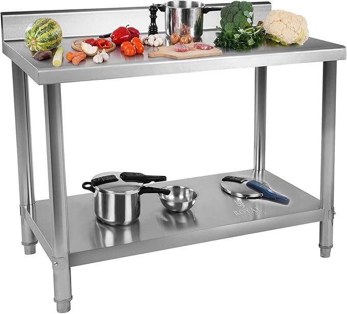 Royal Catering RCAT100/60N Stainless Steel Table Kitchen Worktable