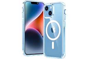 FNTCASE for iPhone 14 Plus Case: Magnetic Shockproof Military Grade Drop Protection Clear Phone Case | Anti-Yellowing Anti-Slip Slim Thin Lightweight Protective Cover for iPhone 14Plus(Clear)