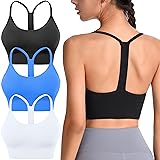 Evercute Racerback Sports Bras Padded Y Racer Back