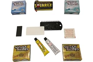 Sticky Bumps Wax plus Solarez UV Cure Resin Ding Repair Kit and 2 Bars of Tropical Wax, 1 Bar Base Coat, 1 Bar Cool Wax and a