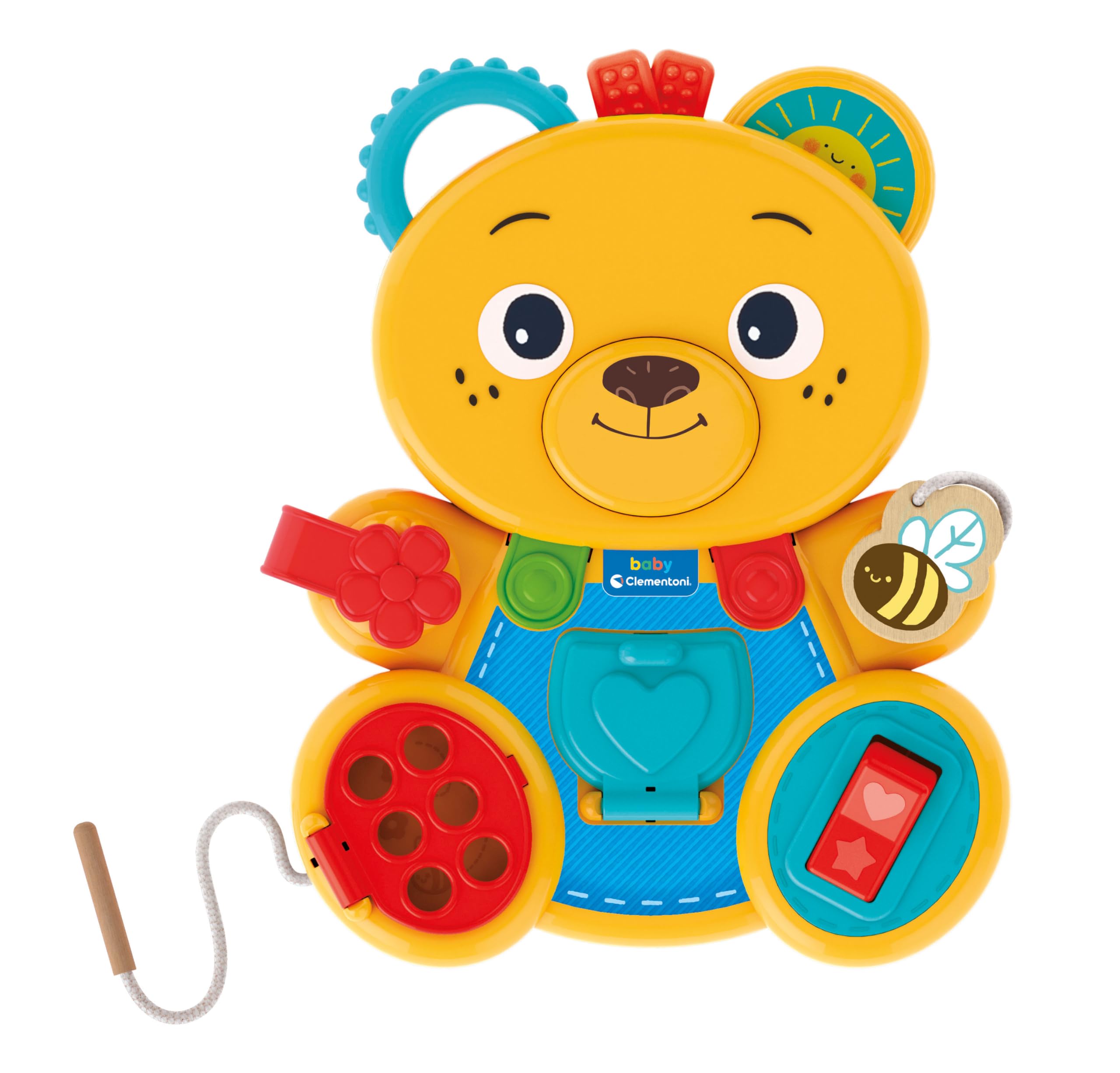Clementoni- Busy Baby Bear: Montessori Activity Centre, Sensory Play & Development Toy for Toddlers (12+ Months)