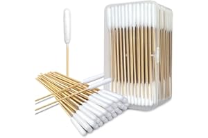 Garrelett 200pcs 6 Inch Long Cotton Swabs for Pet Grooming - Bamboo Ear Cleaning Tips for Dogs & Cats - Large Cotton Buds wit