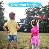 Highttoy Foam Glider Planes 2 Pieces Hand Launched Outdoor Flying Toys Blue Red view 7