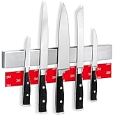 CUCINO Magnetic Knife Holder for Wall 16" - No Drilling incl. Self Adhesive Tape - Extra strong Magnet - Awarded Strip - Made