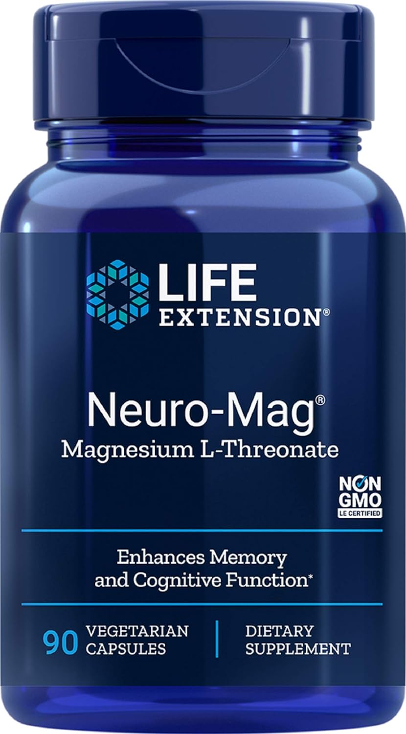 Life Extension Neuro-Mag Magnesium L-Threonate, 90 Vegetarian Capsules: Health & Personal Care