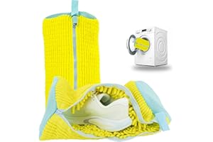 SUOSEC 2PCS Shoes Washing Machine Bags, Laundry Shoe Bag for Washer and Dryer, Reusable and Durable Zipper Sneaker Shoe Washing Bag, Tennis Shoes Cleaning Bag for All Shoe Types (Yellow)