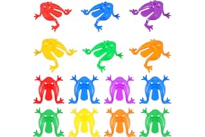 Toddmomy 24pcs Plastic Jumpy Frogs Bouncing Frog Toy Frog Jumping Toy Finger Pressing Frog Jumper Toy for Kids