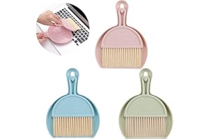 3-Piece Mini Dustpan and Broom Set Compact Household Desk Sweeping Kit Desktop Cleaning Tools Multi-Purpose Car Cleaning Set 